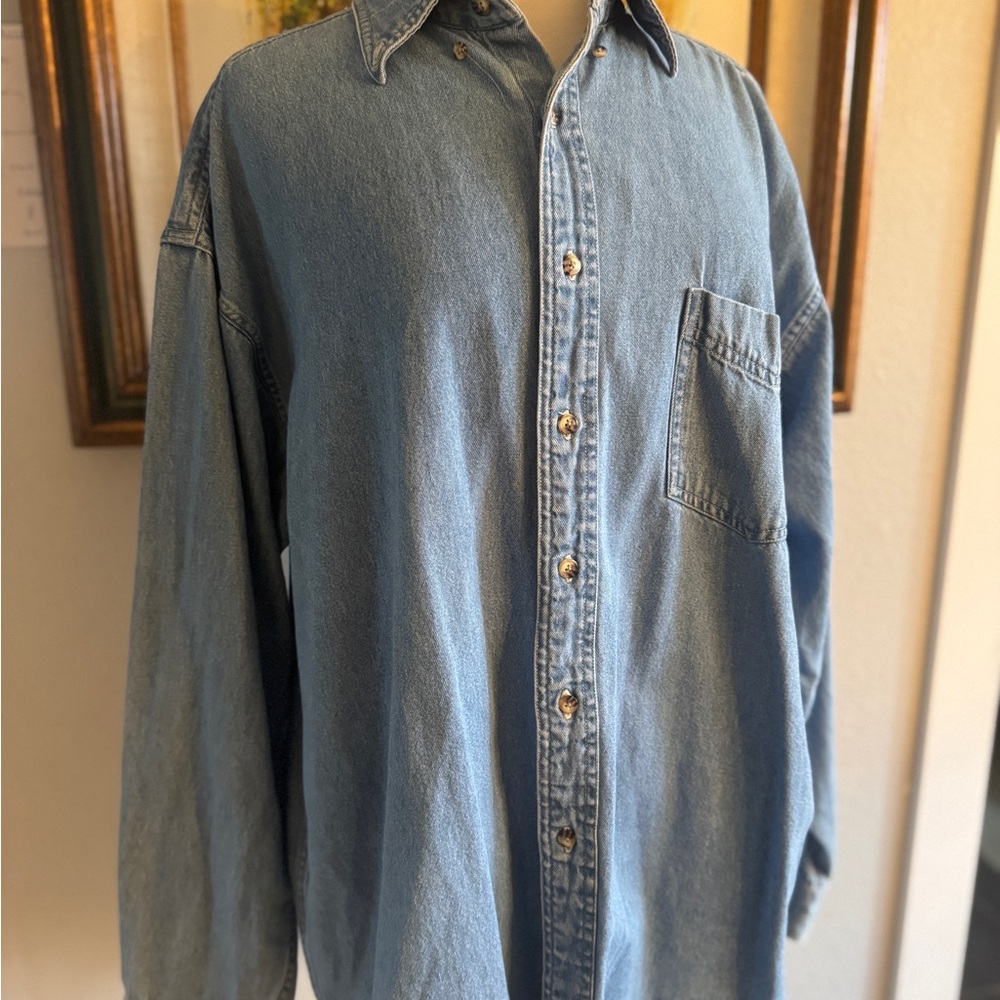 Vintage Club Room Blue Cotton Shirt